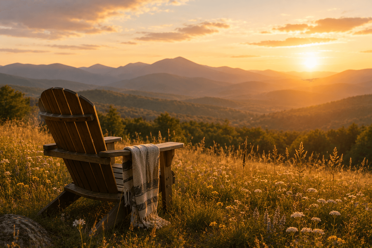 A quiet outdoor recovery moment overlooking a peaceful landscape